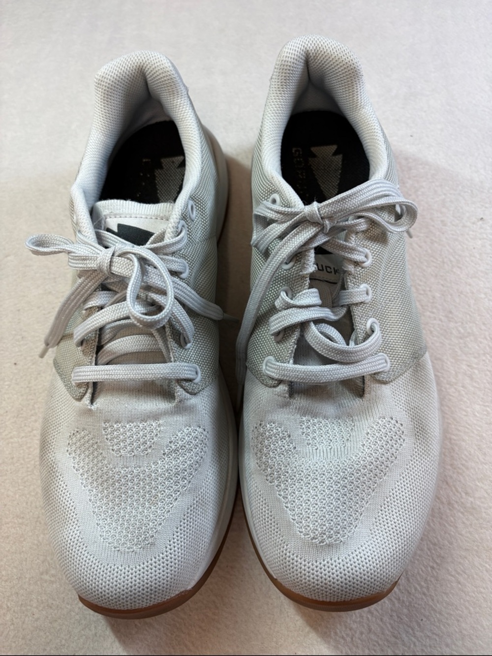 Men's Light Gray Mesh Athletic Sneakers with Gum Sole